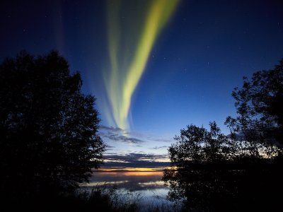 Nordlichter über dem Äkäslompolosee